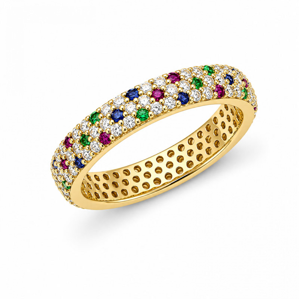 eurosilver - Bague Plaqué Or Multicolore 97950080 