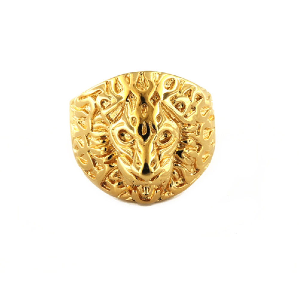 eurosilver - Bague Tête de Lion Plaqué Or 1790838