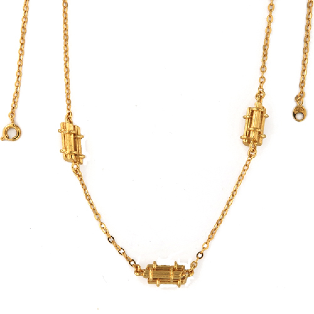 eurosilver - Collier Fagots de Canne  Plaqué Or 169127