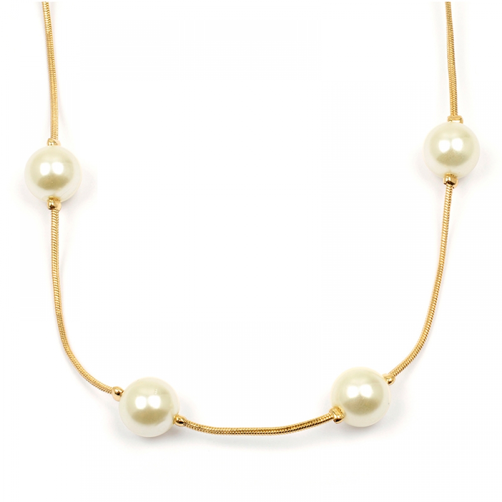 eurosilver - Collier Plaqué Or Perles 1169000